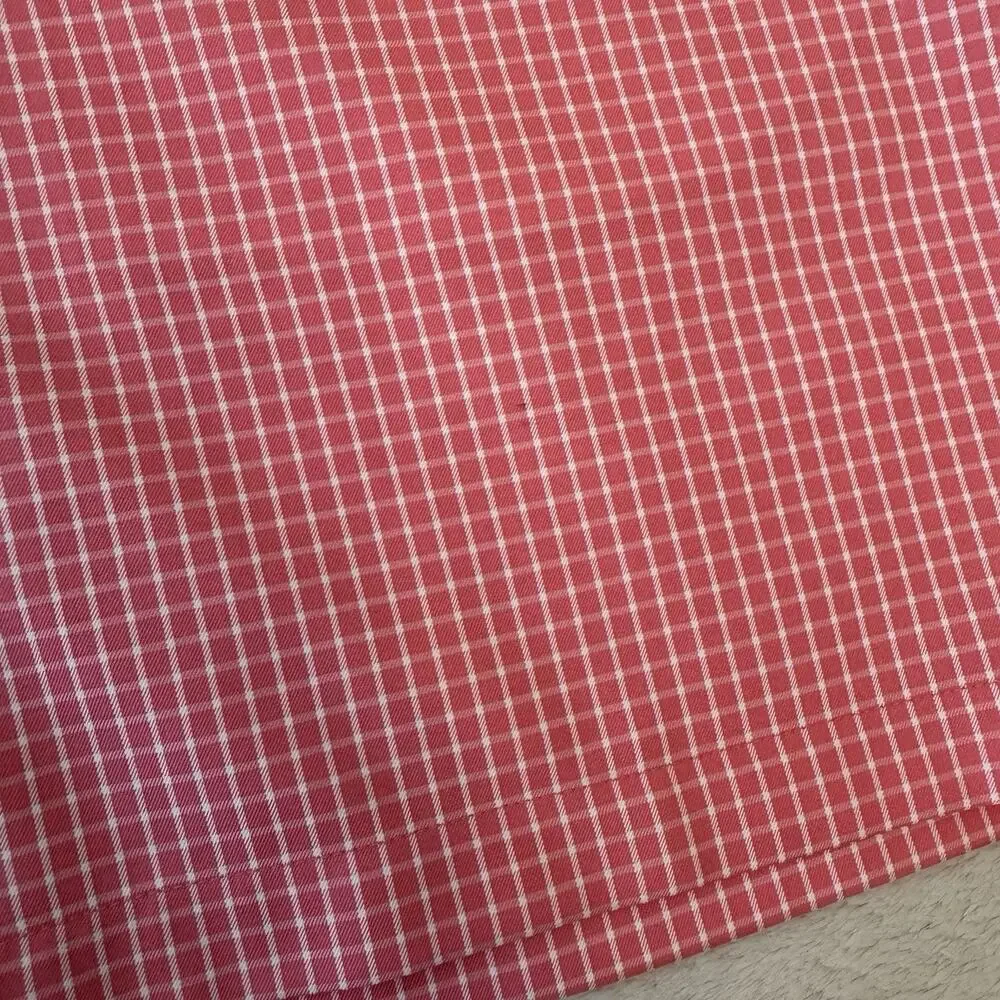 Peter Millar Men's Pink/White Check Chino Shorts Cotton Flat Front 10